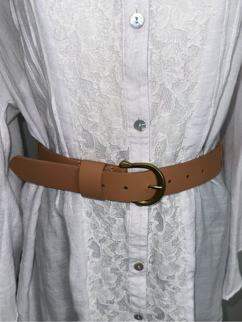 Target S Faux Leather Tan Braided Belt